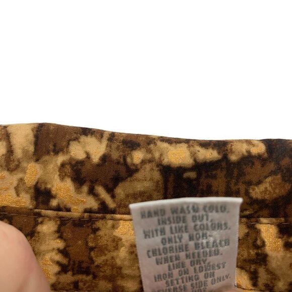 Zenergy by Chico’s Brown Abstract Zip-Up Jacket Size 0 (S) Stretch Travel Layer - Picture 4 of 14